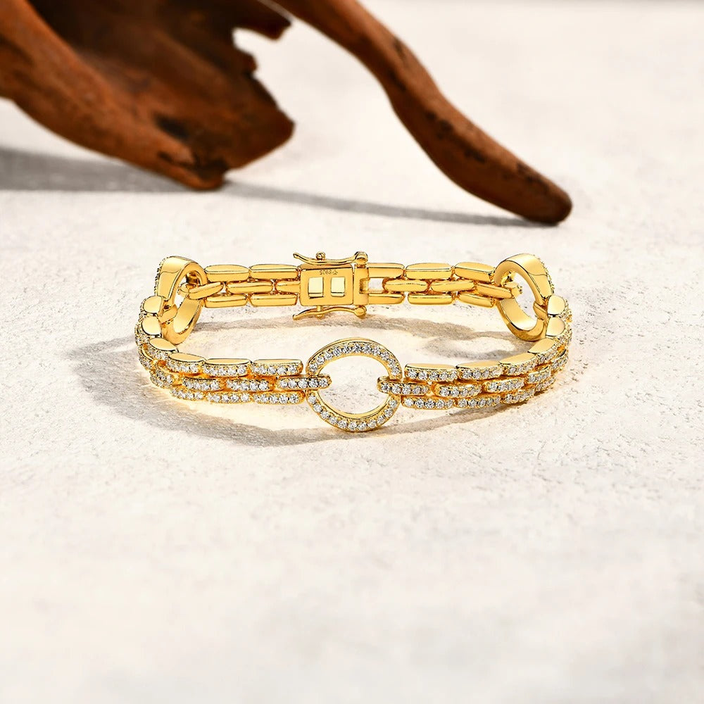 BENEDETTA bracciale a cerchio placcato in oro spesso