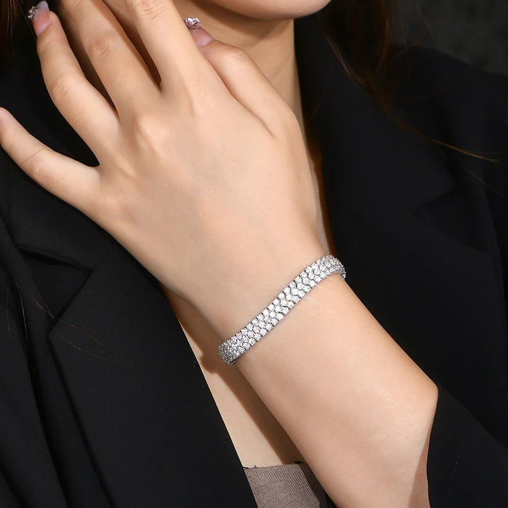 ROSA bracciale in oro bianco
