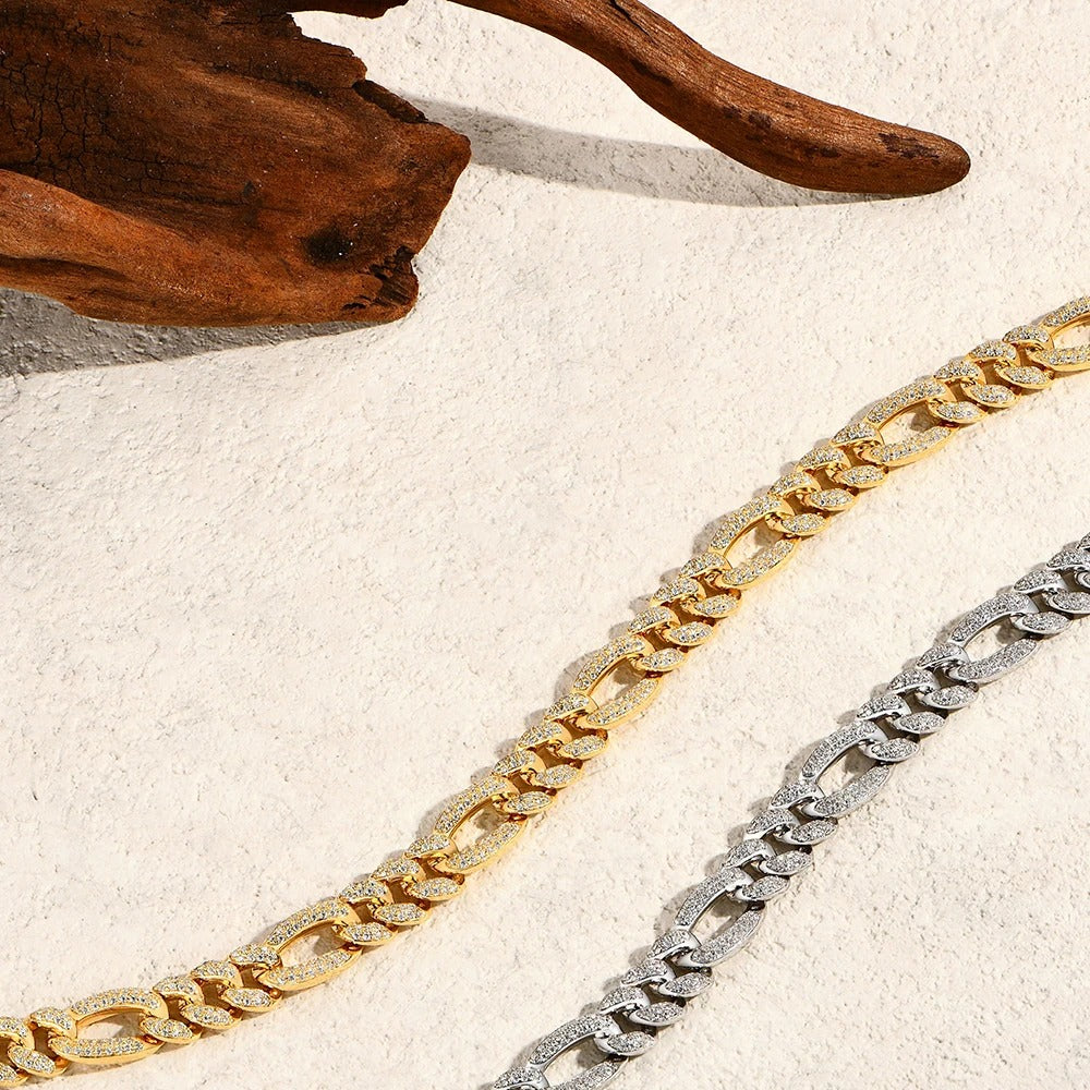 CECILIA bracciale con pietre placcato in oro