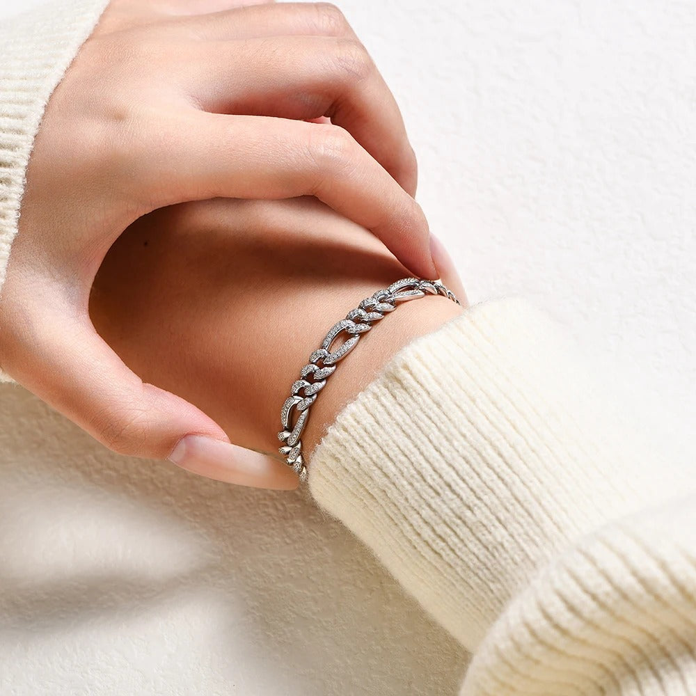 CECILIA bracciale con pietre placcato in oro