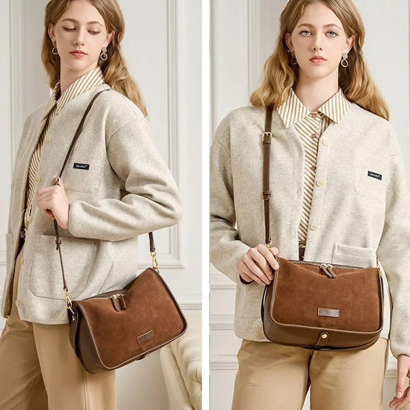 NICOLA borsa scamosciata morbida