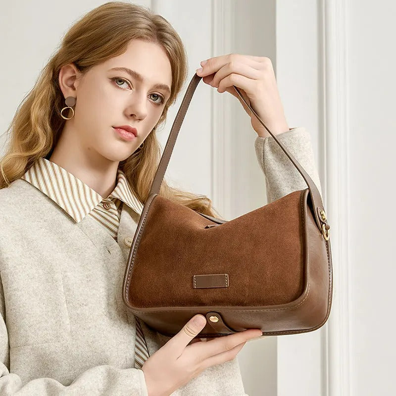 NICOLA borsa scamosciata morbida