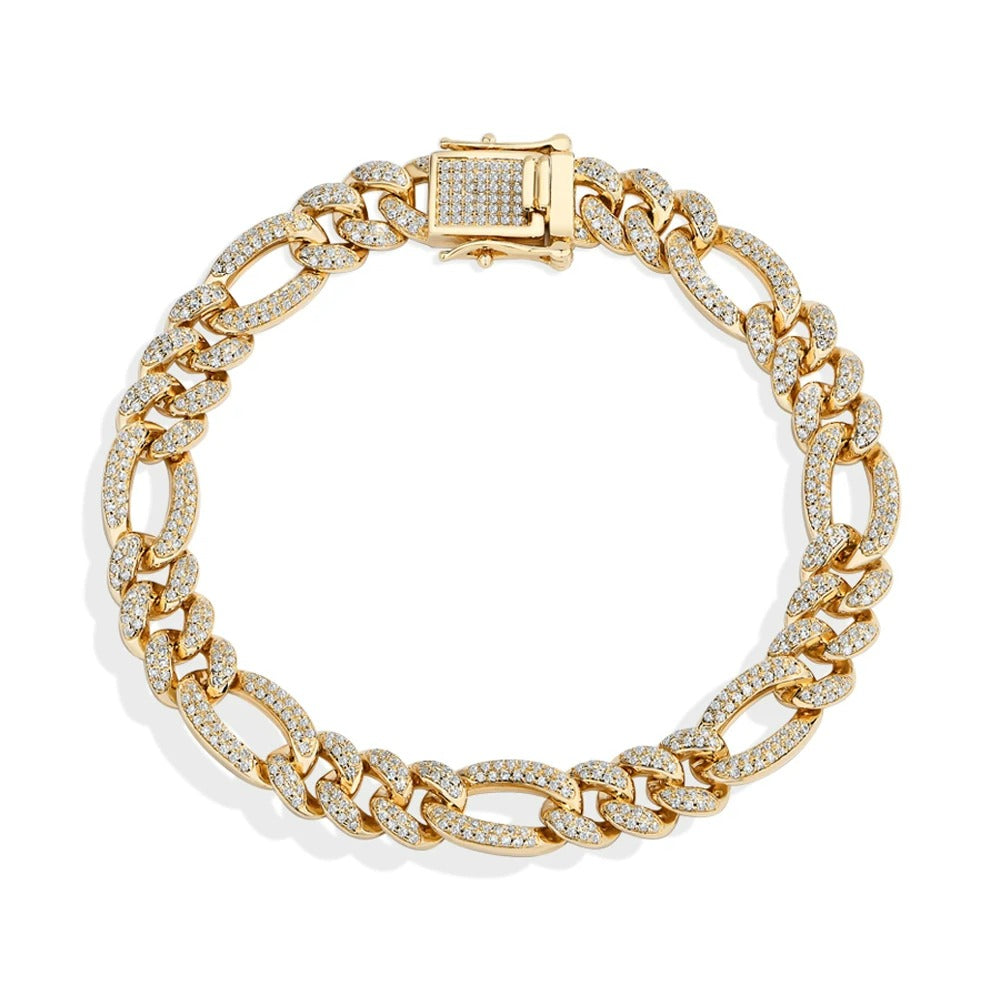 CECILIA bracciale con pietre placcato in oro