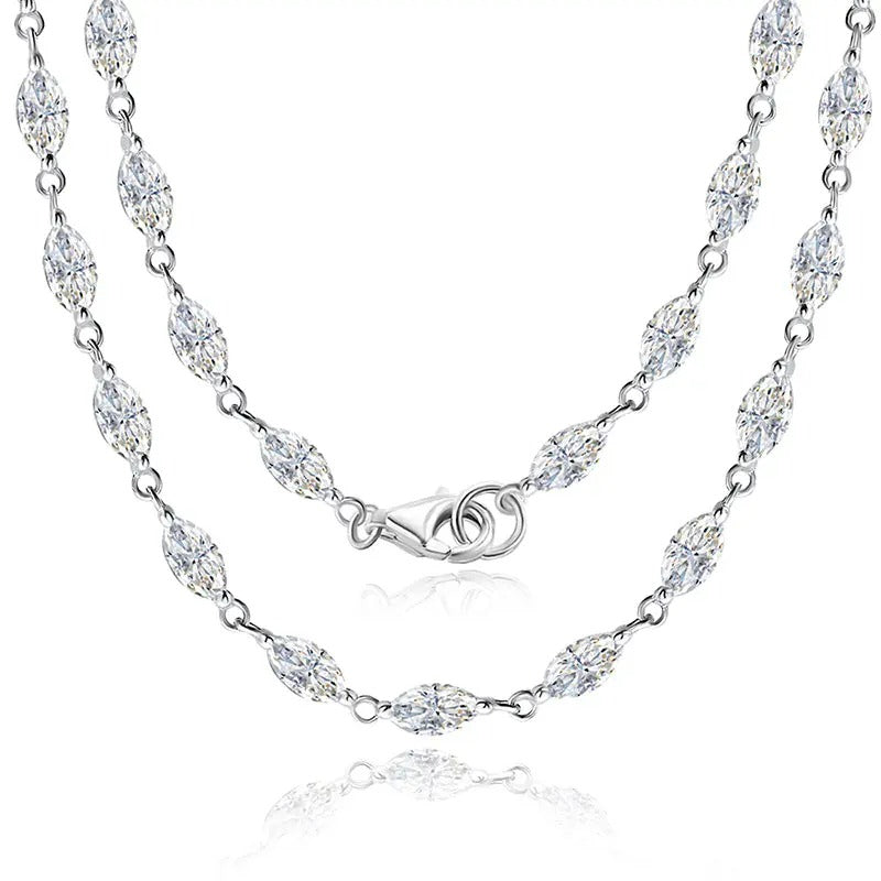 MARIA collana a foglia con pietre preziose