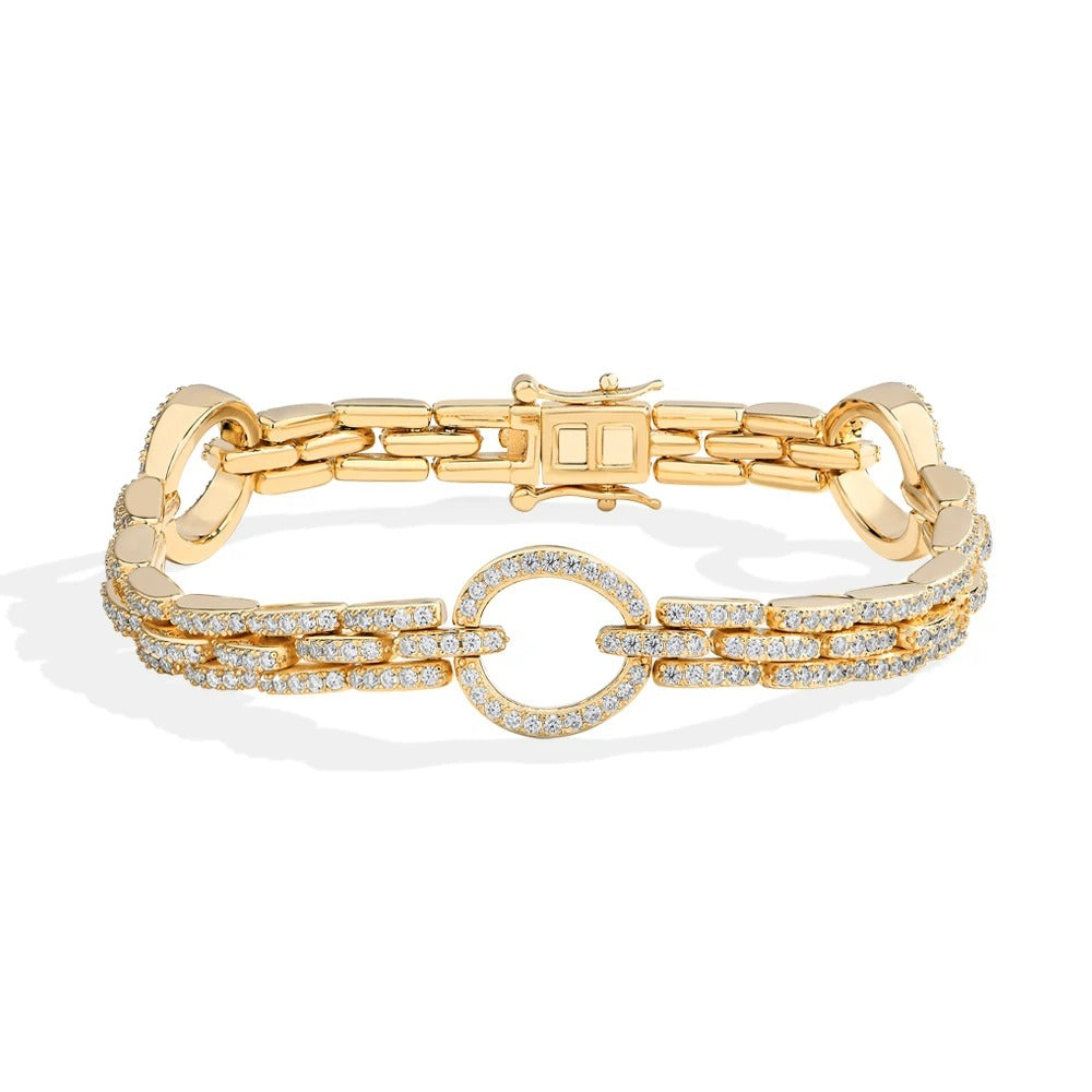 BENEDETTA bracciale a cerchio placcato in oro spesso