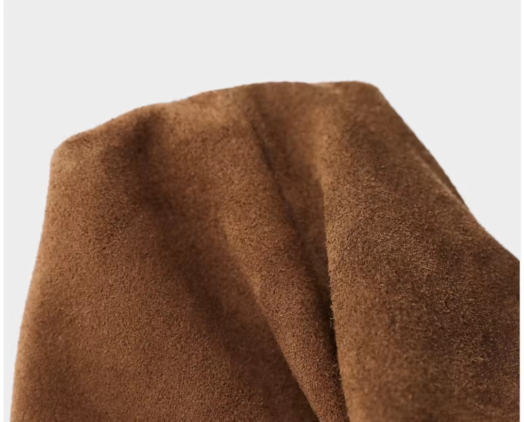 STEFANIA borsa grande in pelle scamosciata