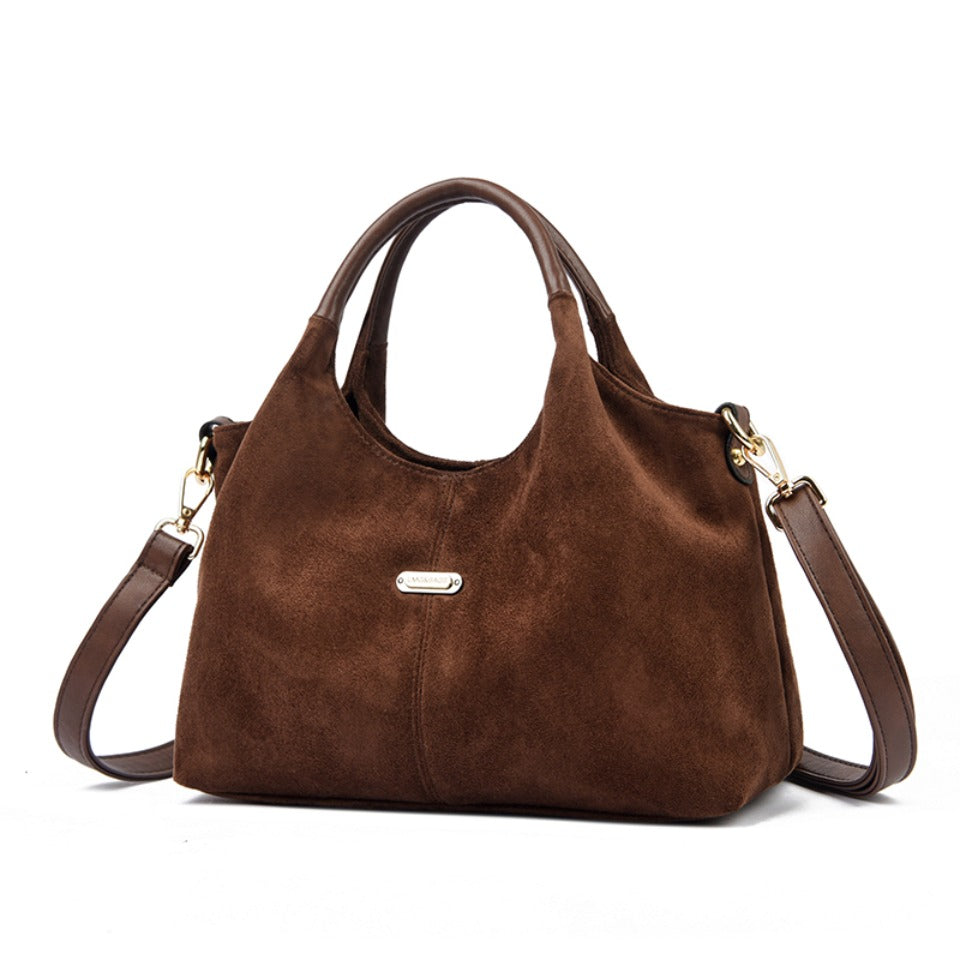 LUDOVICA borsa scamosciata naturale