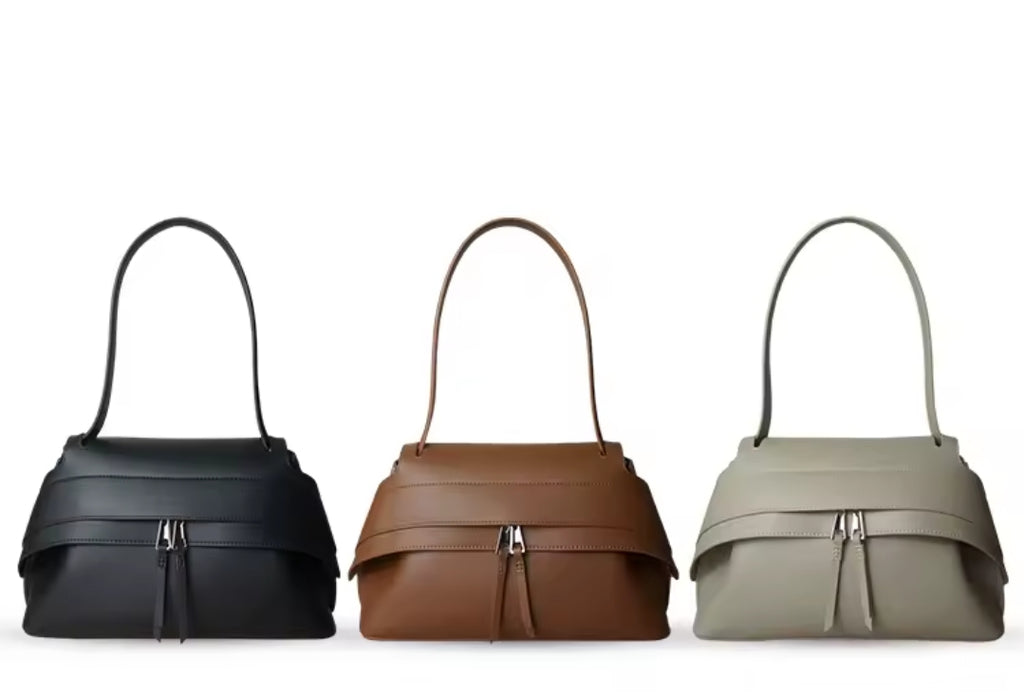 AURORA borsa in pelle con manico lungo