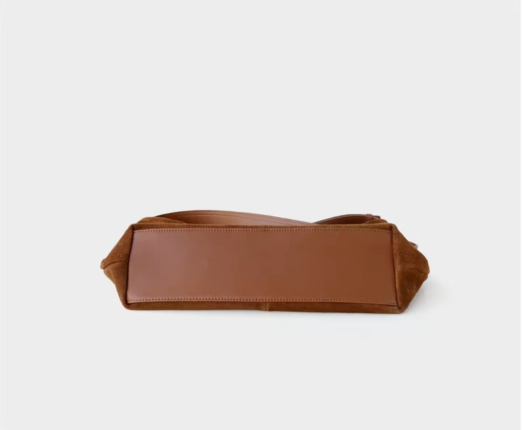 STEFANIA borsa grande in pelle scamosciata