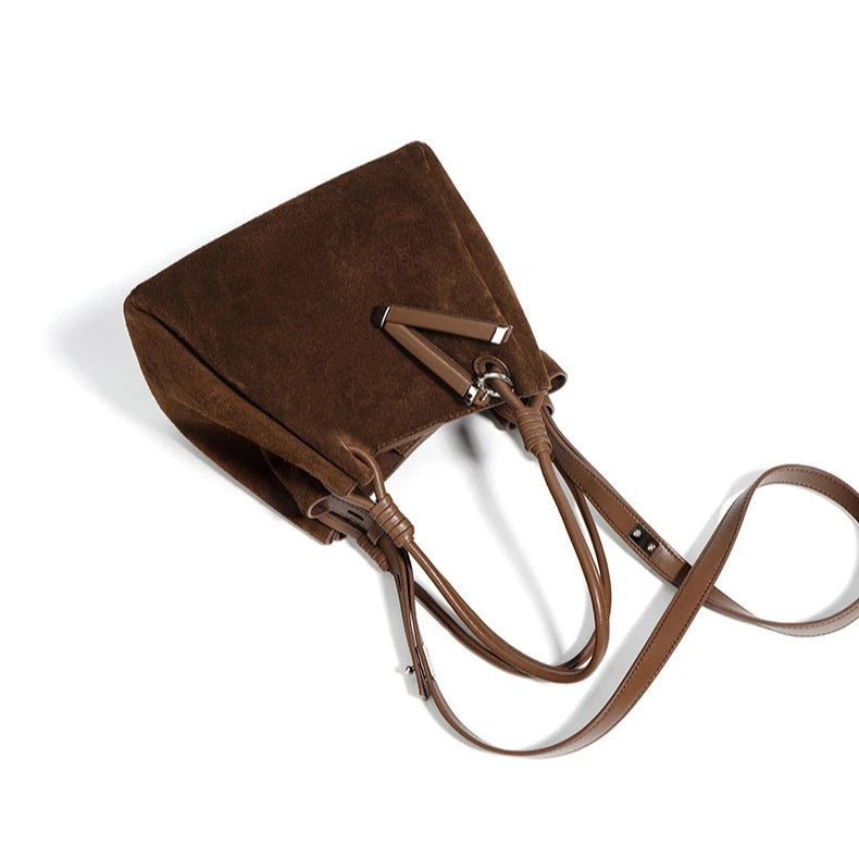 ROSA - Borsa Versatile in Pelle Scamosciata