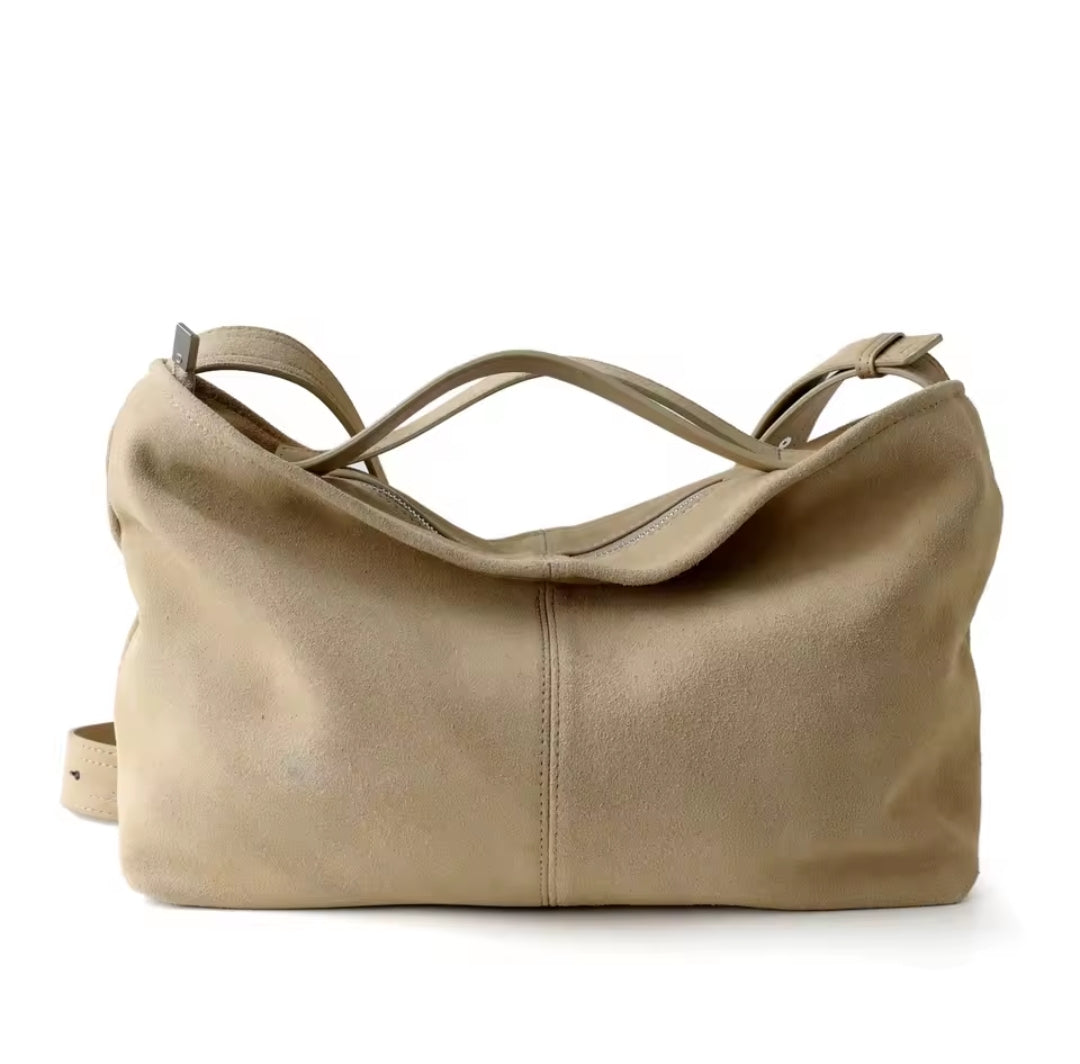 STEFANIA borsa grande in pelle scamosciata