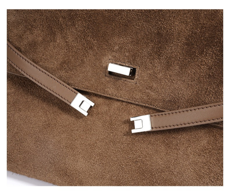 MARIA - Borsa a Tracolla in Pelle Scamosciata|Luxury Handbag