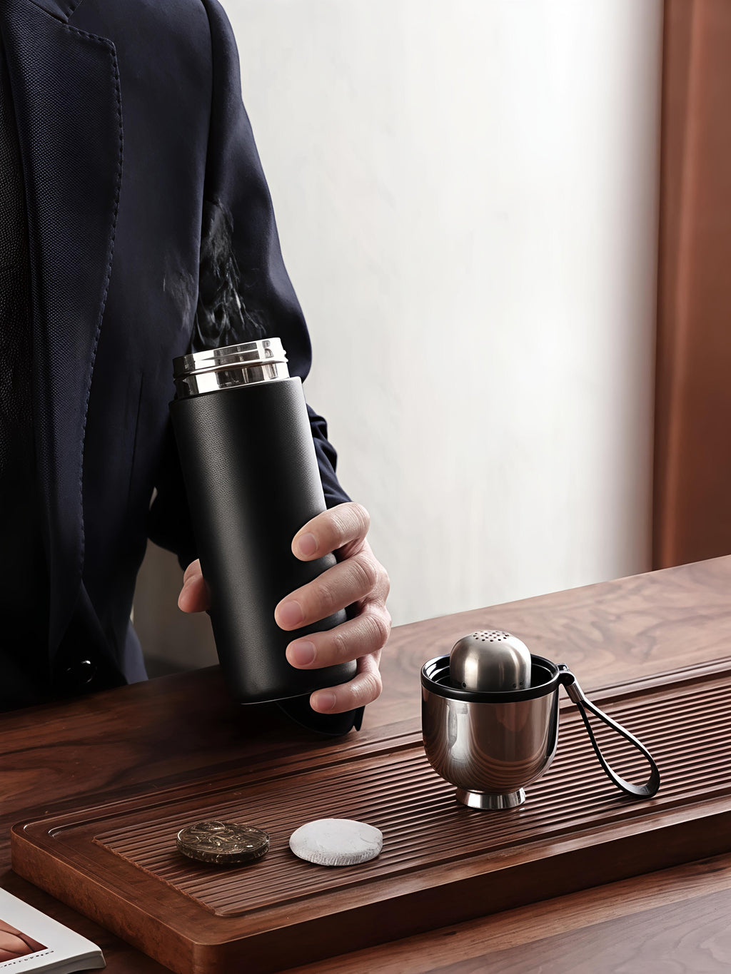 Bottiglia Termica in Acciaio Inox 400ml  | Mantiene Caldo & Freddo