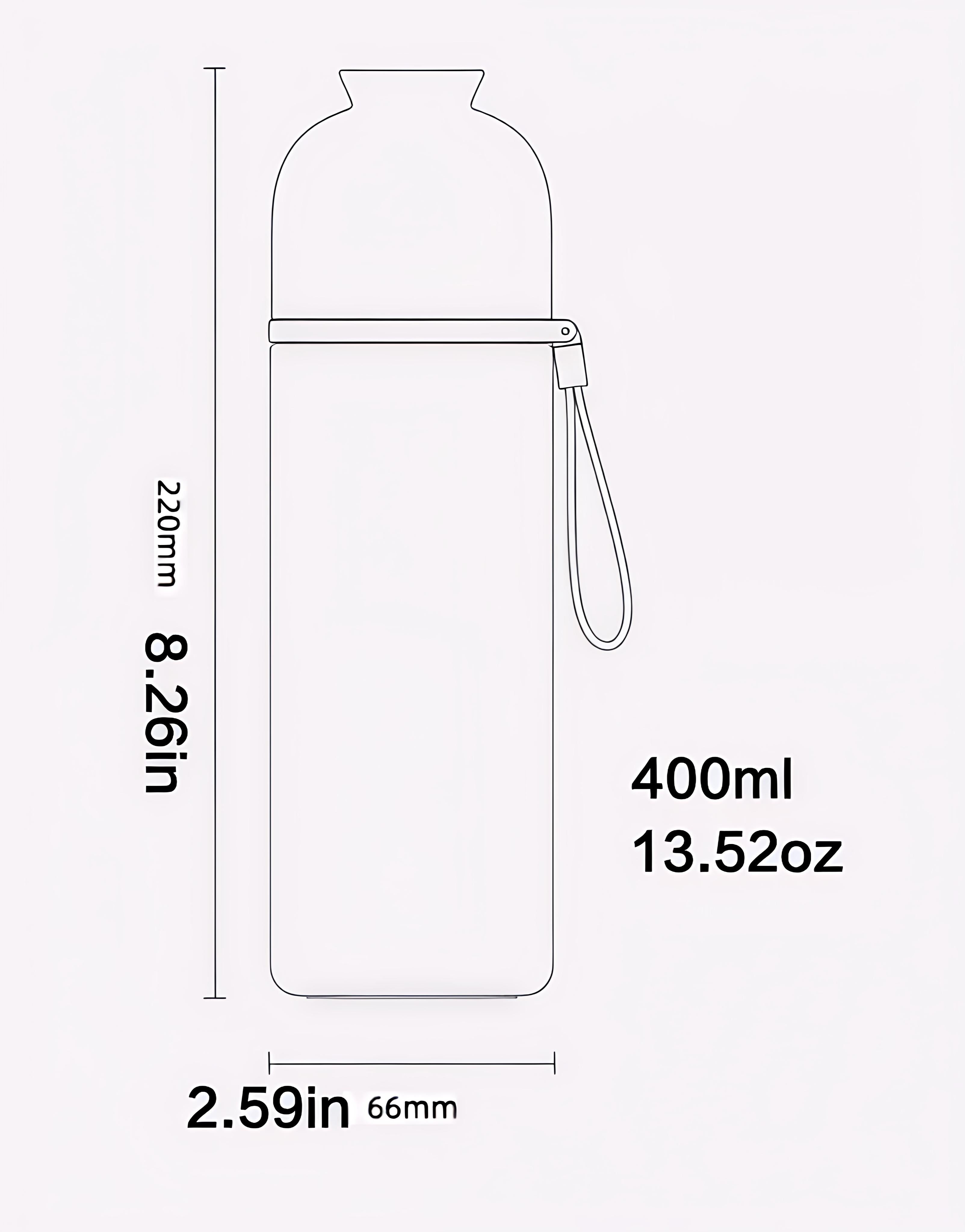 Bottiglia Termica in Acciaio Inox 400ml  | Mantiene Caldo & Freddo