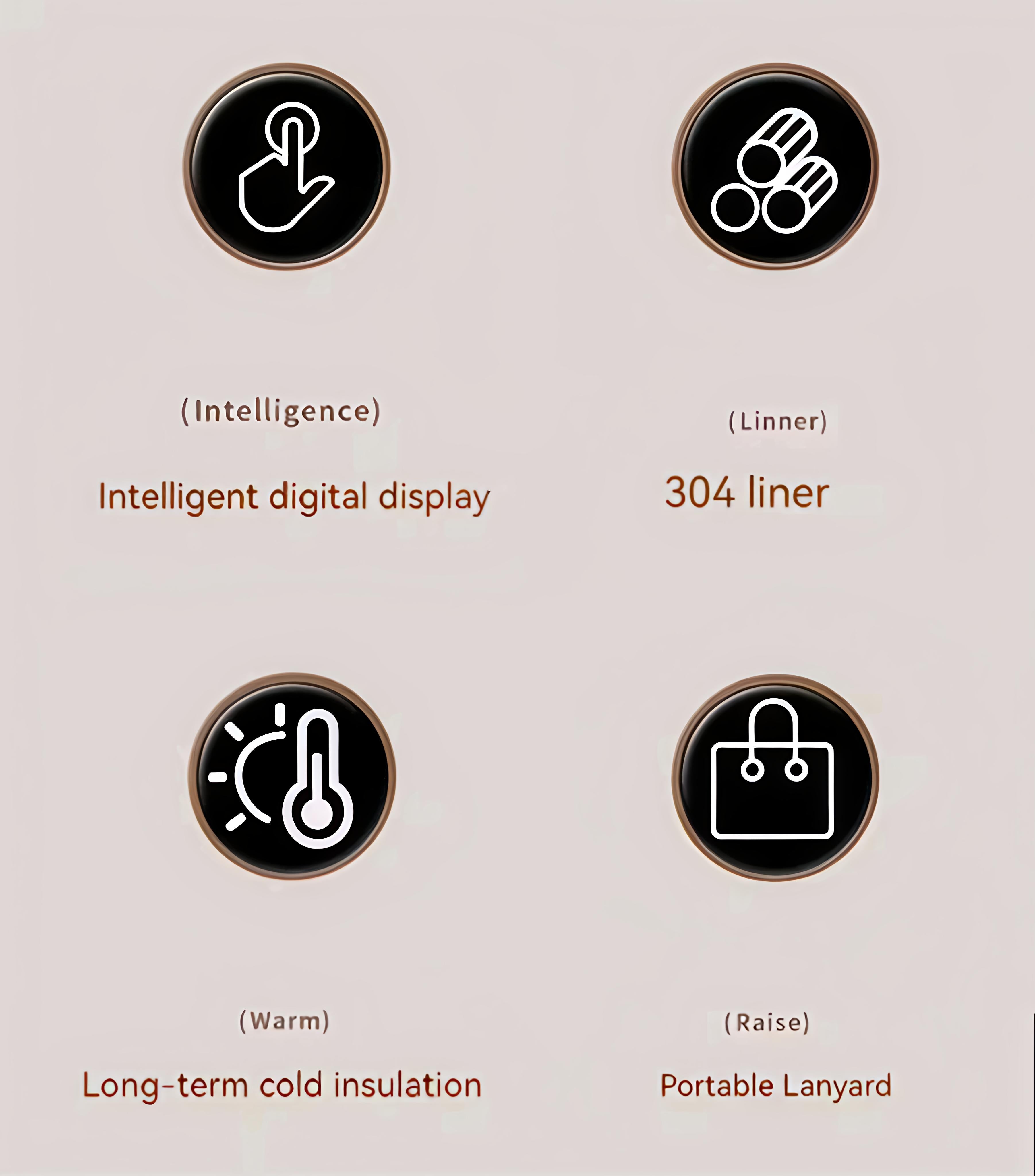 Tazza Termica Intelligente con Display LED Temperatura 450ml