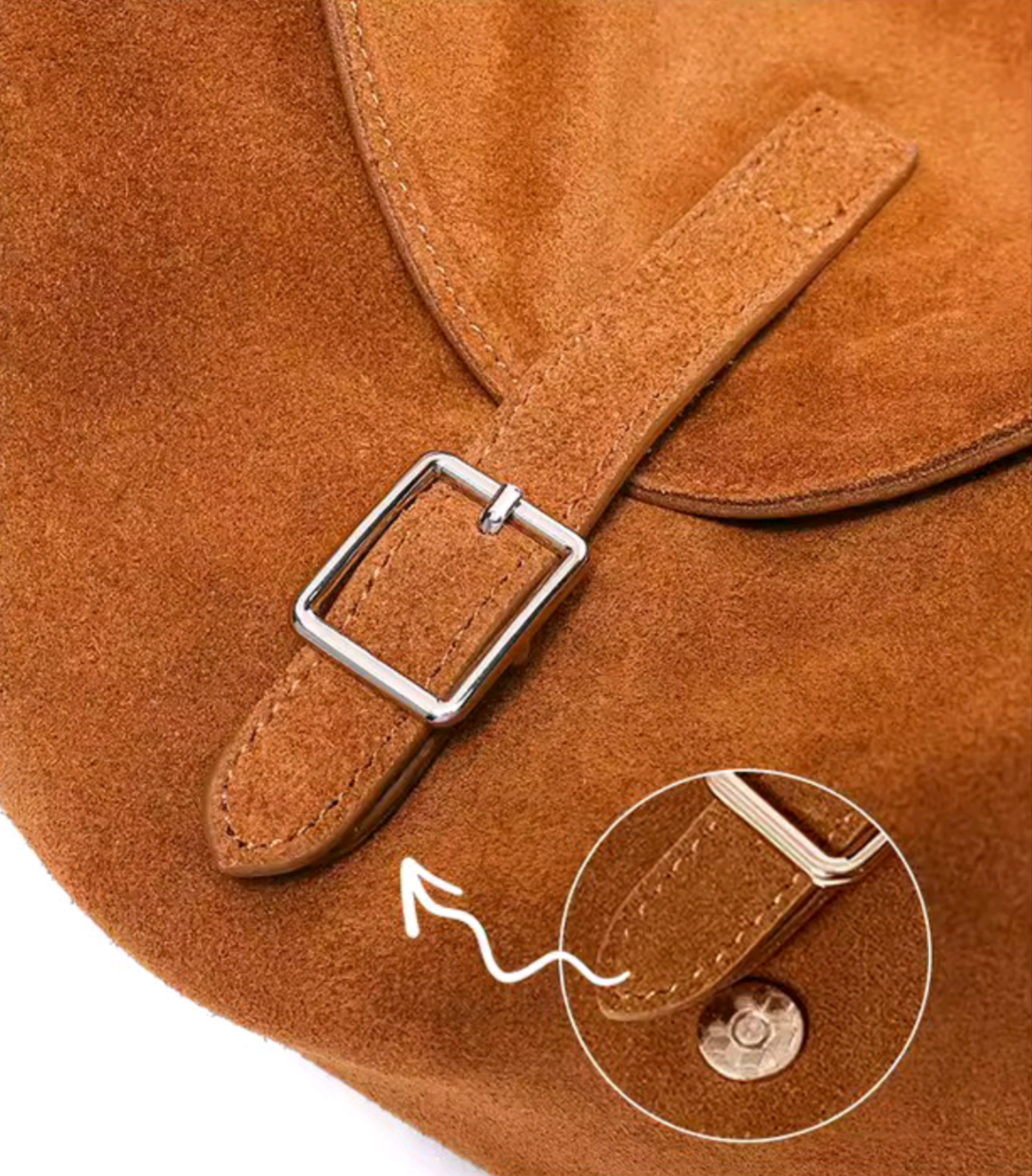 MIRANDA borsa scamosciata naturale