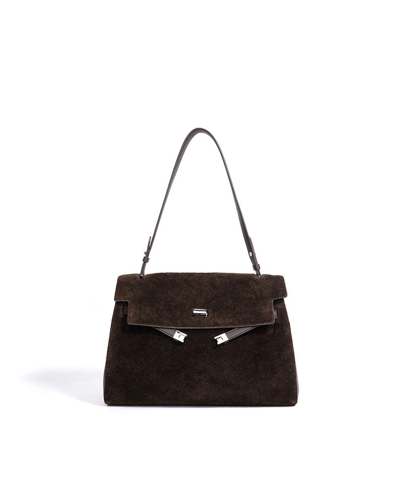 MARIA - Borsa a Tracolla in Pelle Scamosciata|Luxury Handbag