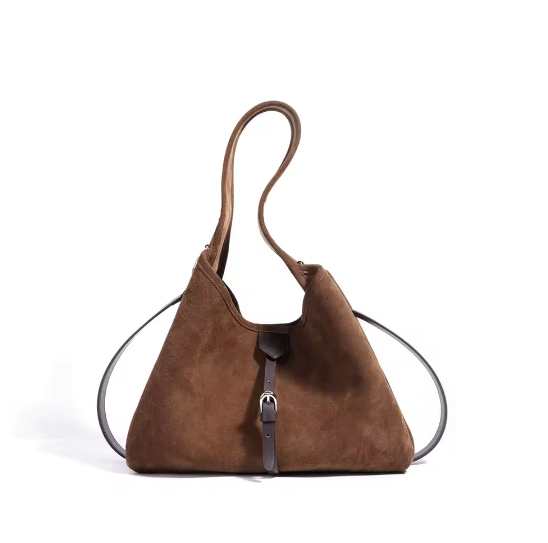 MELISSA borsa in pelle scamosciata naturale