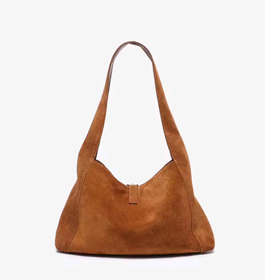 MIRANDA borsa scamosciata naturale