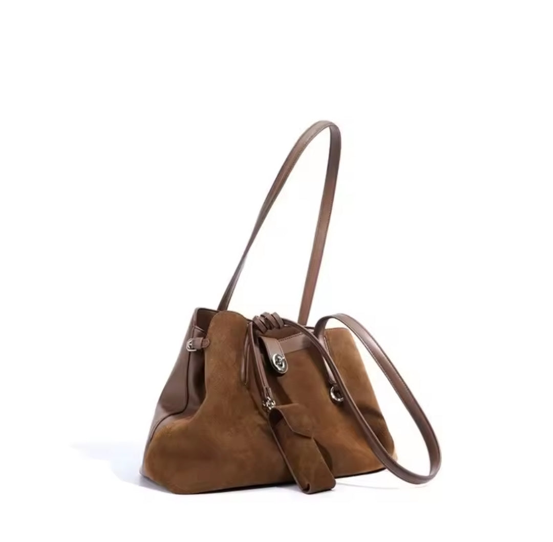 GLORIA borsa scamosciata naturale