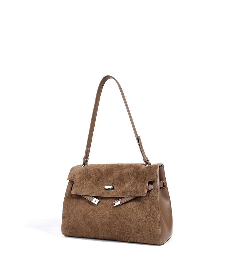 MARIA - Borsa a Tracolla in Pelle Scamosciata|Luxury Handbag