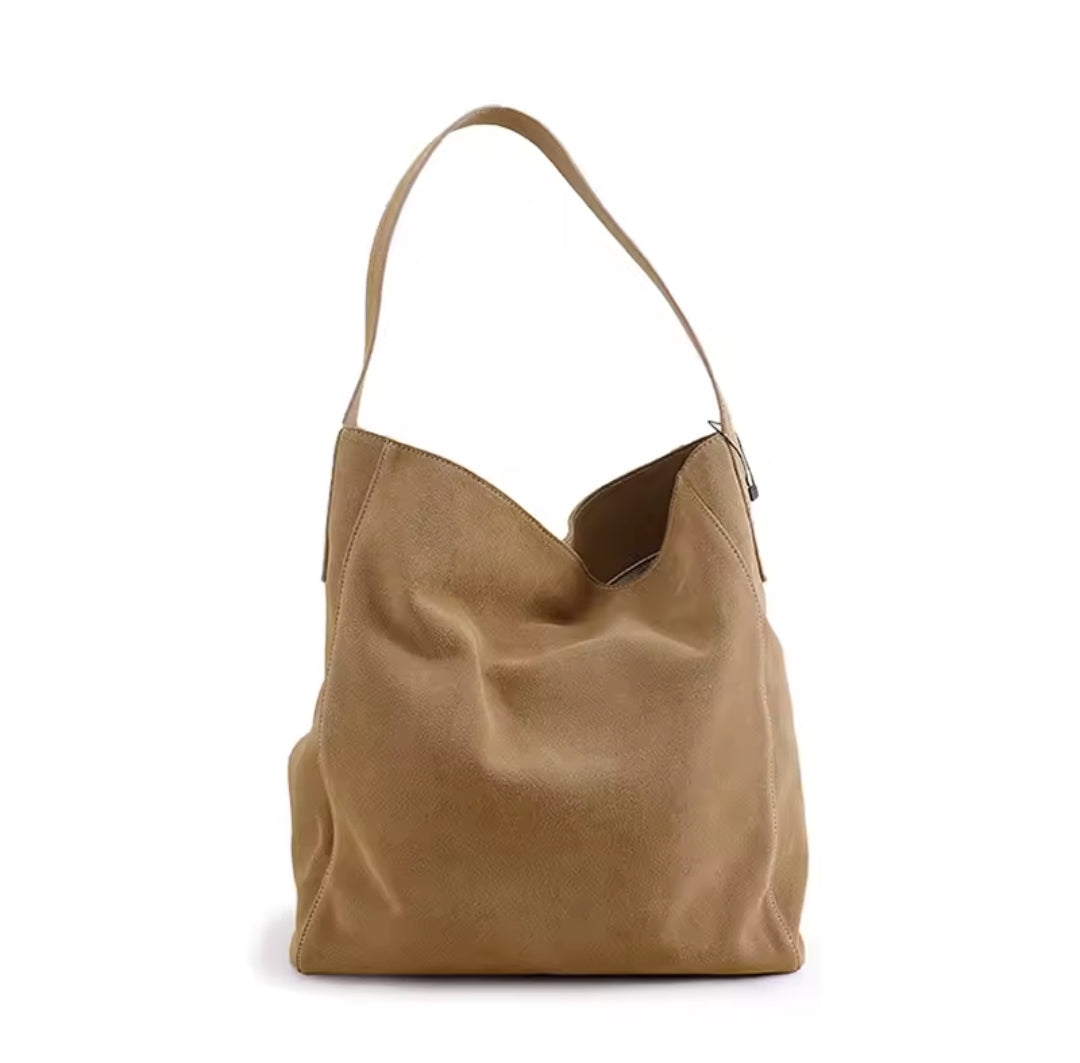 CAMILLA borsa a secchiello scamosciata