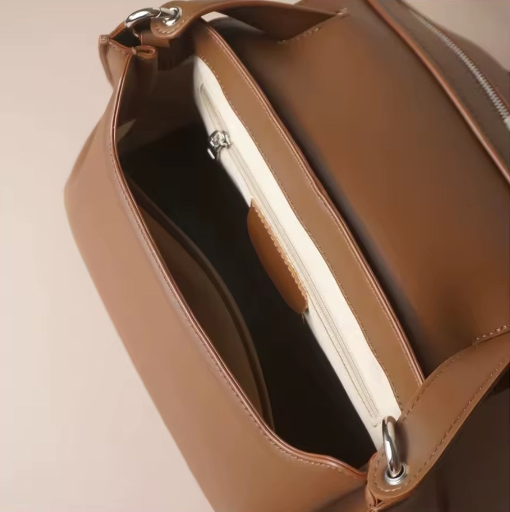 AURORA borsa in pelle con manico lungo