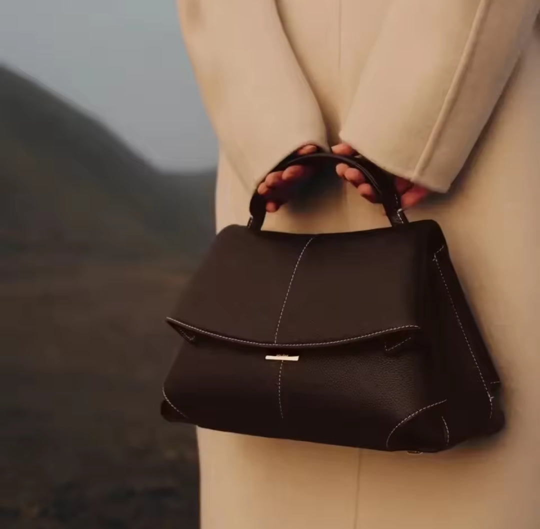 LISA borsa media in pelle