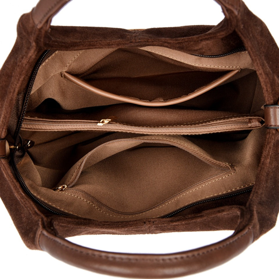 LUDOVICA borsa scamosciata naturale