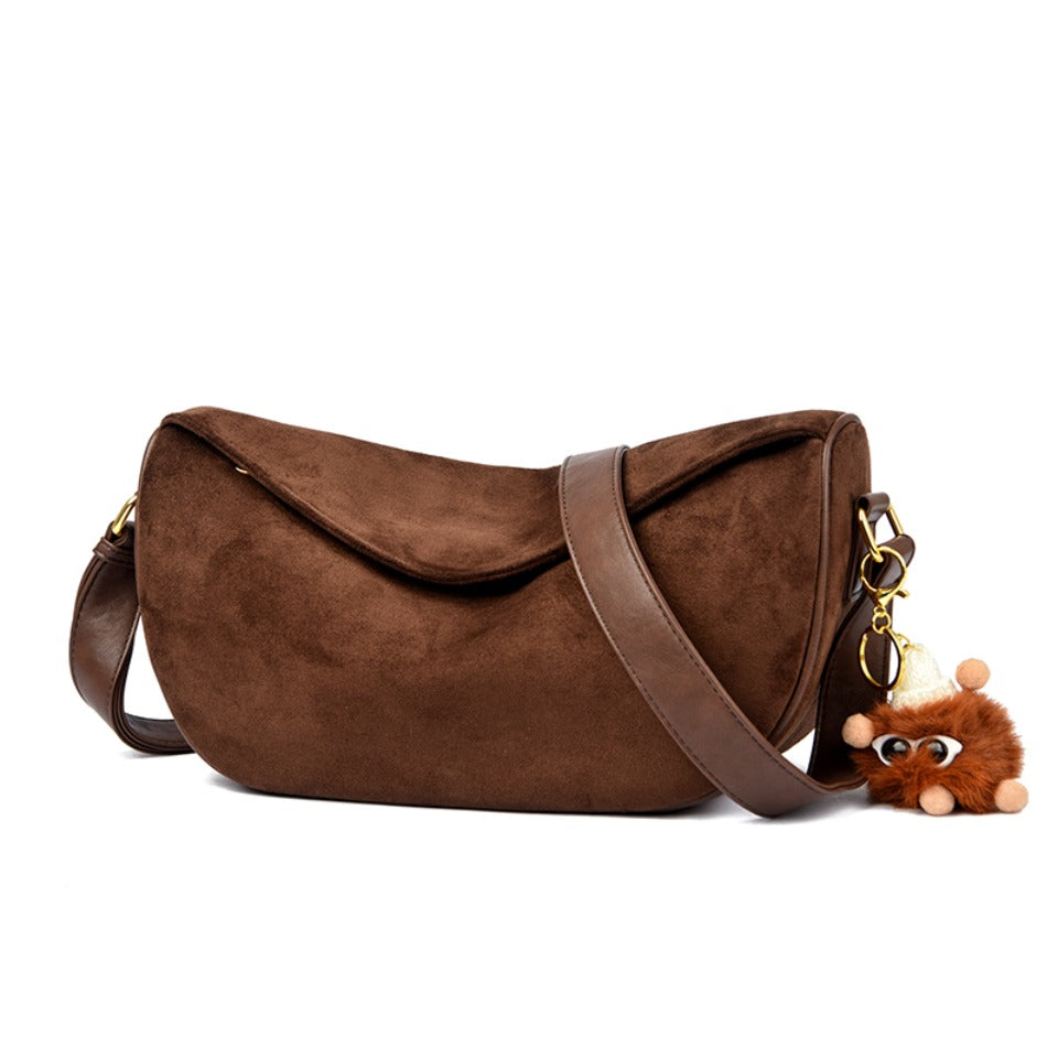 LAURA borsa a spalla scamosciata