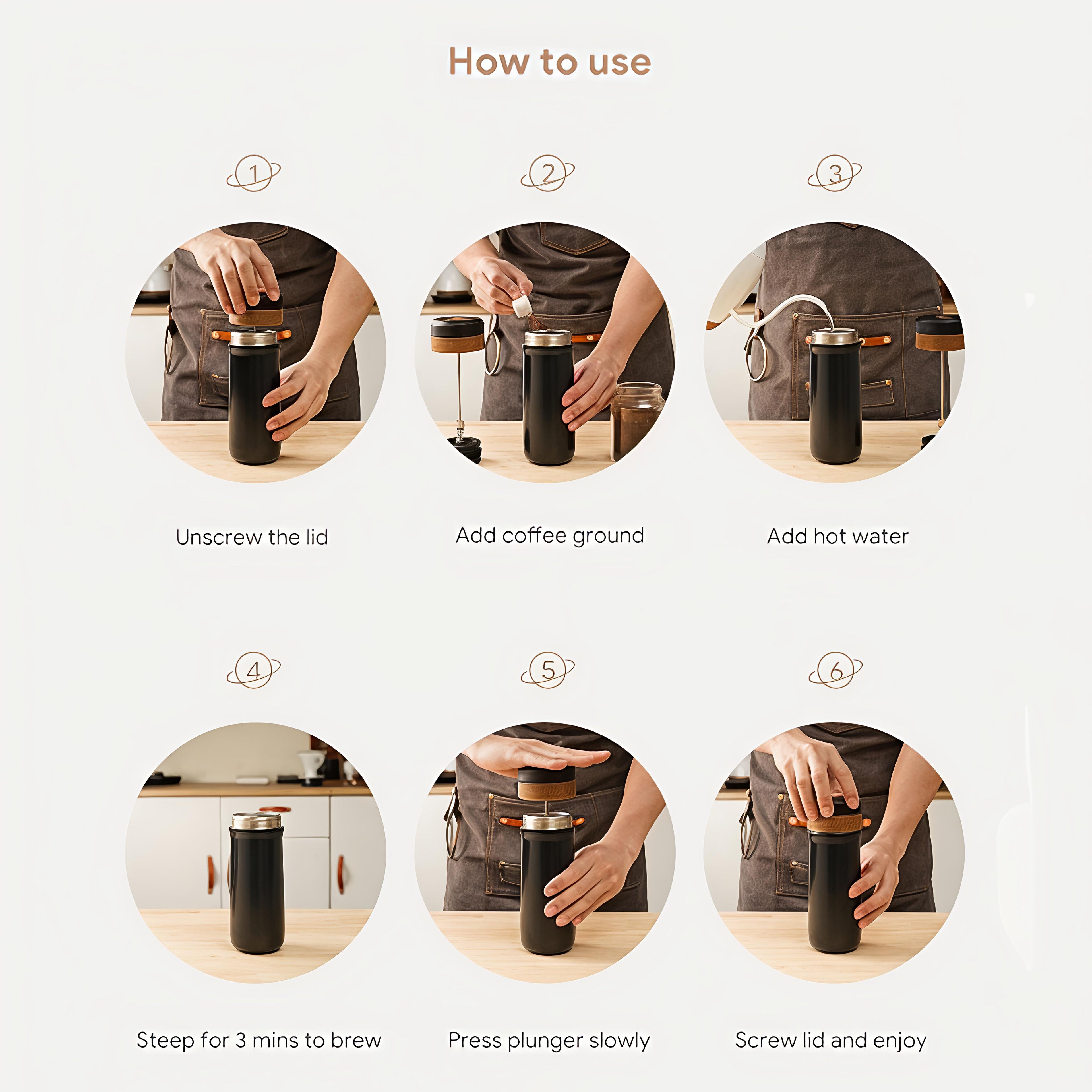 Caffettiera in Acciaio Inossidabile Premium 320ml