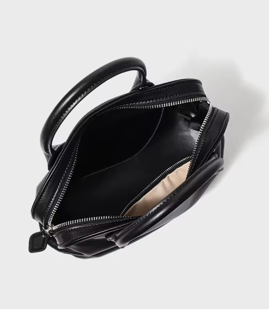 AMBRA borsa a conchiglia in pelle