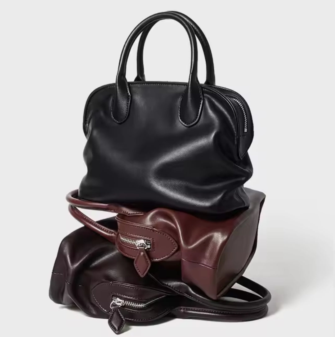 AMBRA borsa a conchiglia in pelle