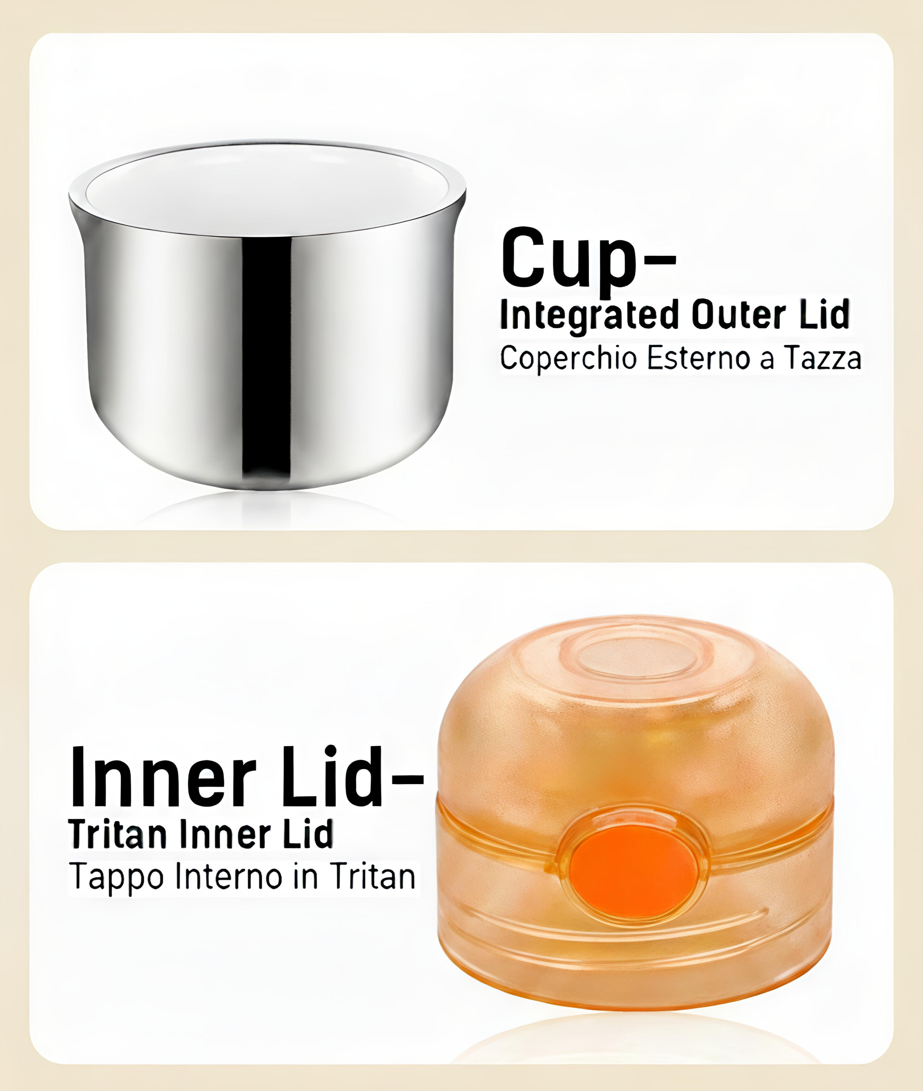 Bottiglia Termica 530ml in Acciaio Inox con Bicchierino Integrato