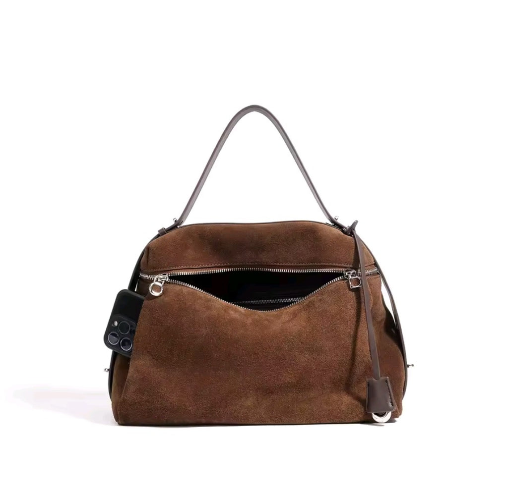 MARGHERITA - Borsa a Tracolla in Pelle Scamosciata Italiana