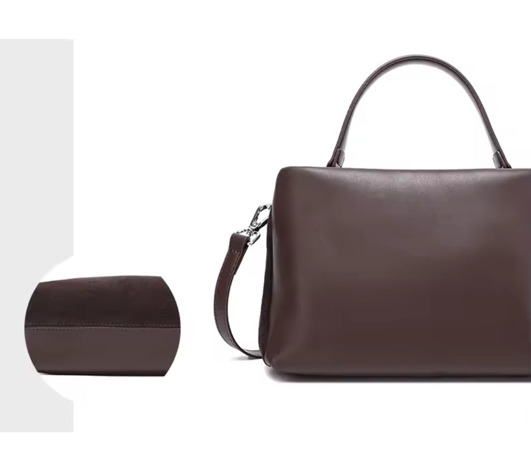 GINEVRA borsa a tracolla in pelle scamosciata