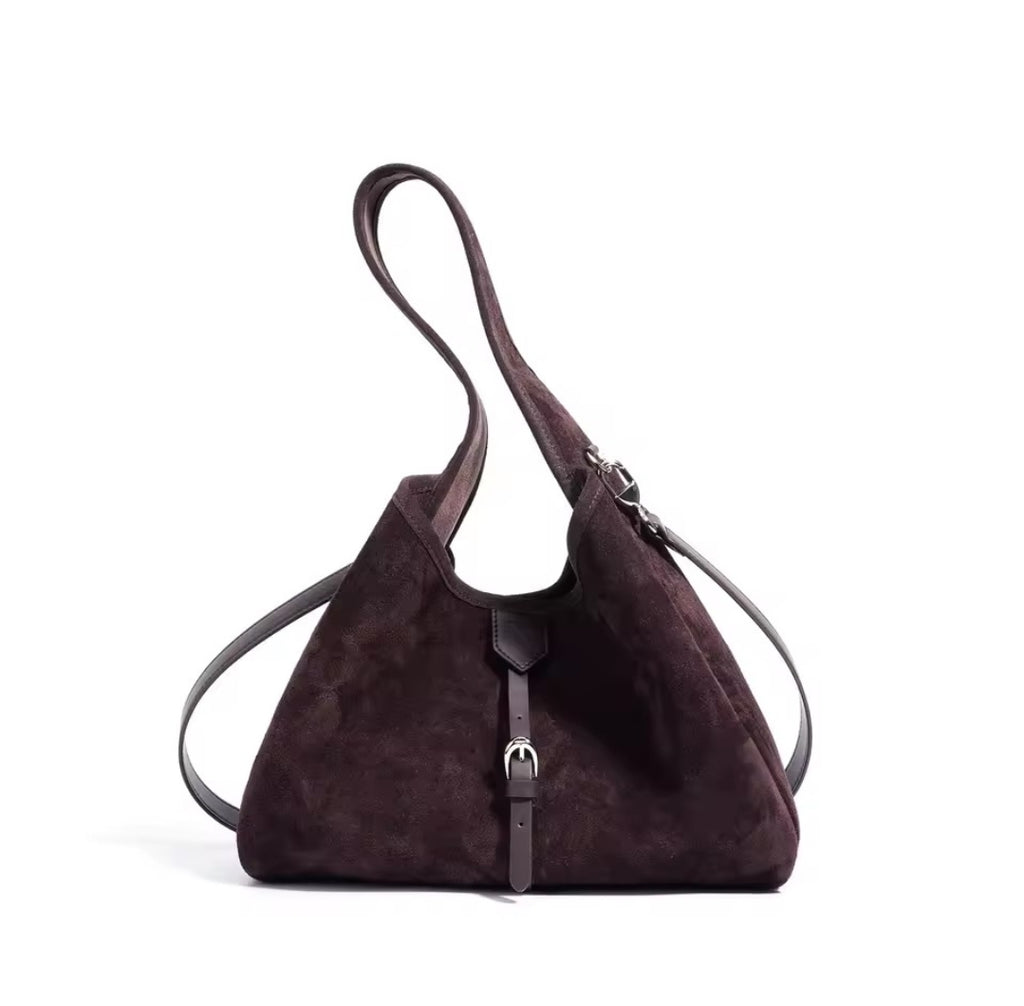 MELISSA borsa in pelle scamosciata naturale