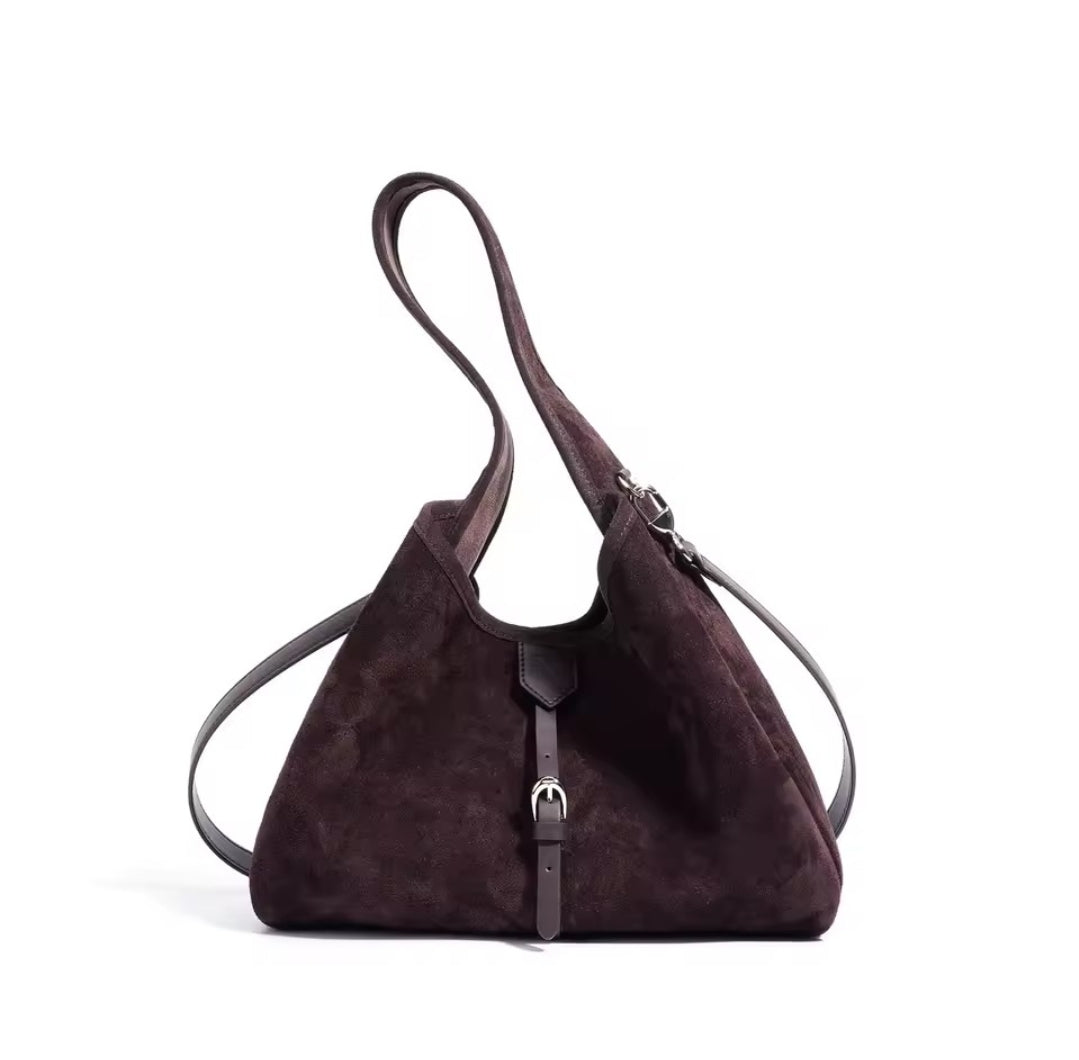 MELISSA borsa in pelle scamosciata naturale