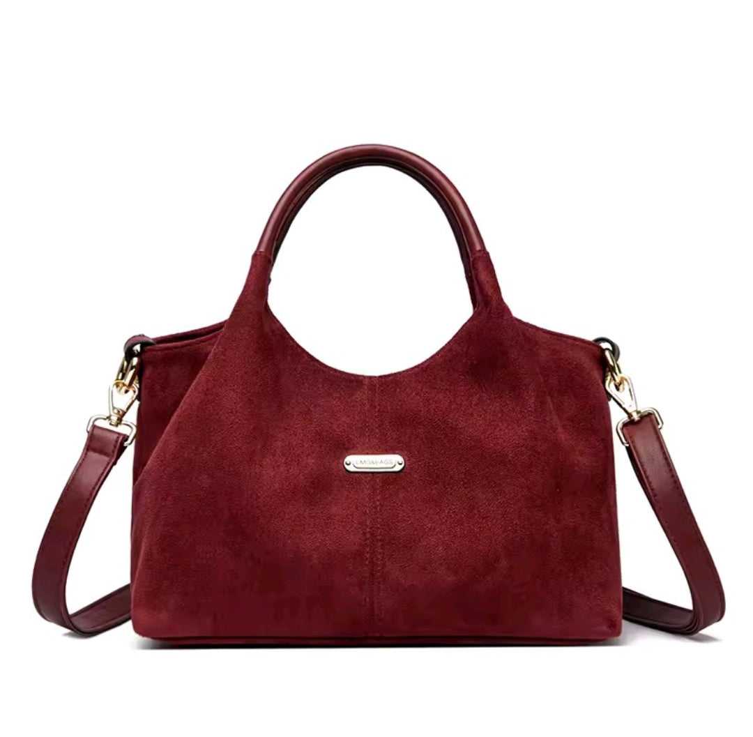 LUDOVICA borsa scamosciata naturale