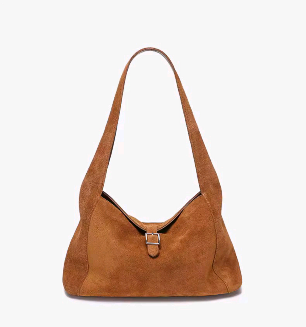 MIRANDA borsa scamosciata naturale