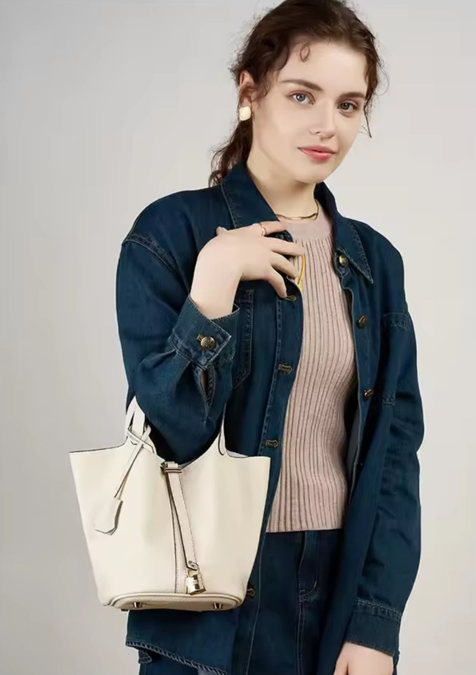 ALESSIA borsa a secchiello in pelle