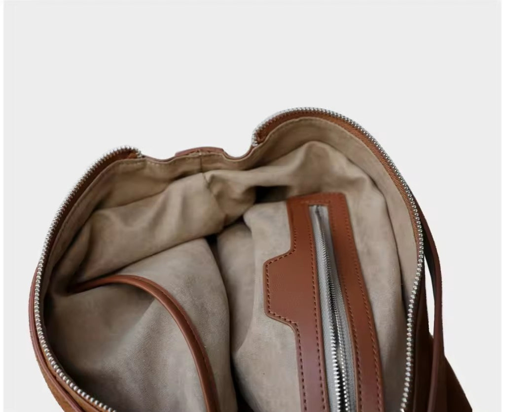 STEFANIA borsa grande in pelle scamosciata