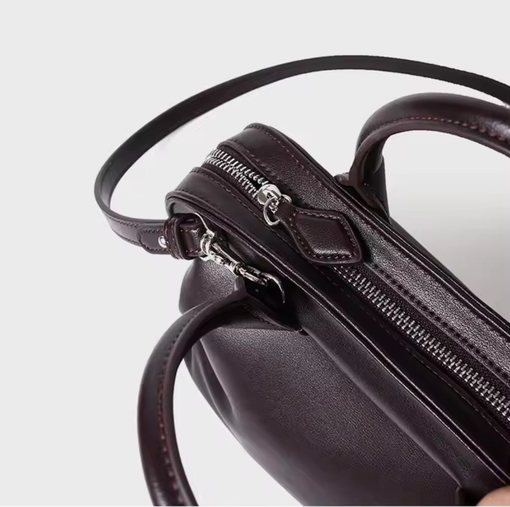 AMBRA borsa a conchiglia in pelle