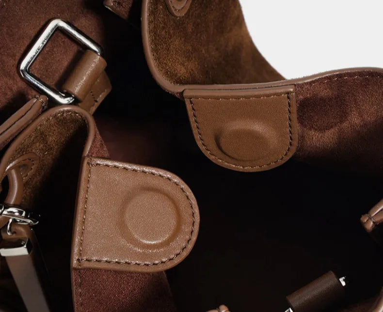 ROSA - Borsa Versatile in Pelle Scamosciata