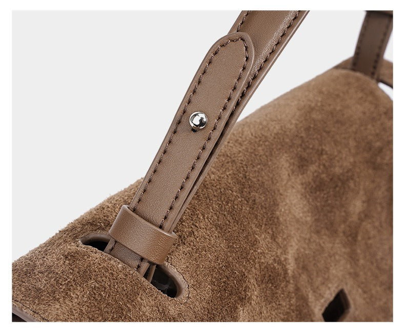 MARIA - Borsa a Tracolla in Pelle Scamosciata|Luxury Handbag