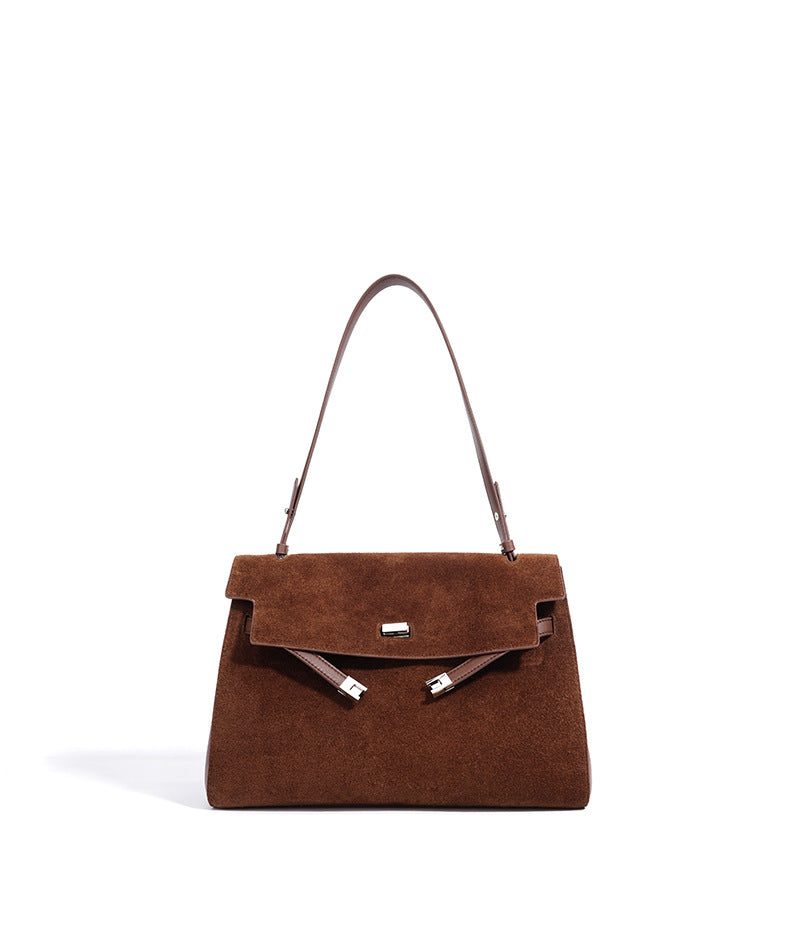 MARIA - Borsa a Tracolla in Pelle Scamosciata|Luxury Handbag
