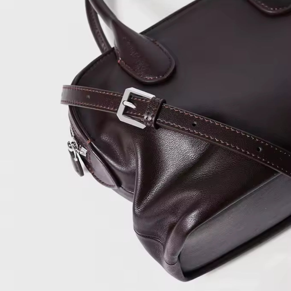 AMBRA borsa a conchiglia in pelle