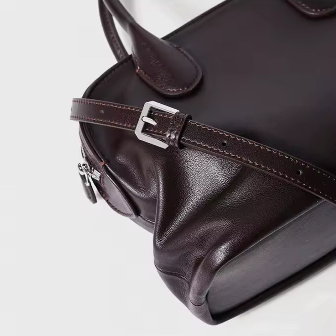 AMBRA borsa a conchiglia in pelle