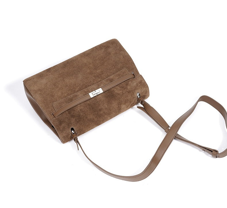 MARIA - Borsa a Tracolla in Pelle Scamosciata|Luxury Handbag