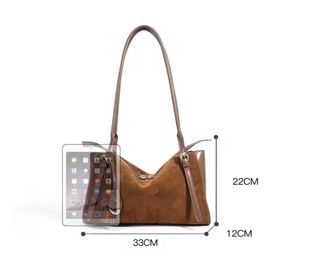 MATILDE borsa grande scamosciata